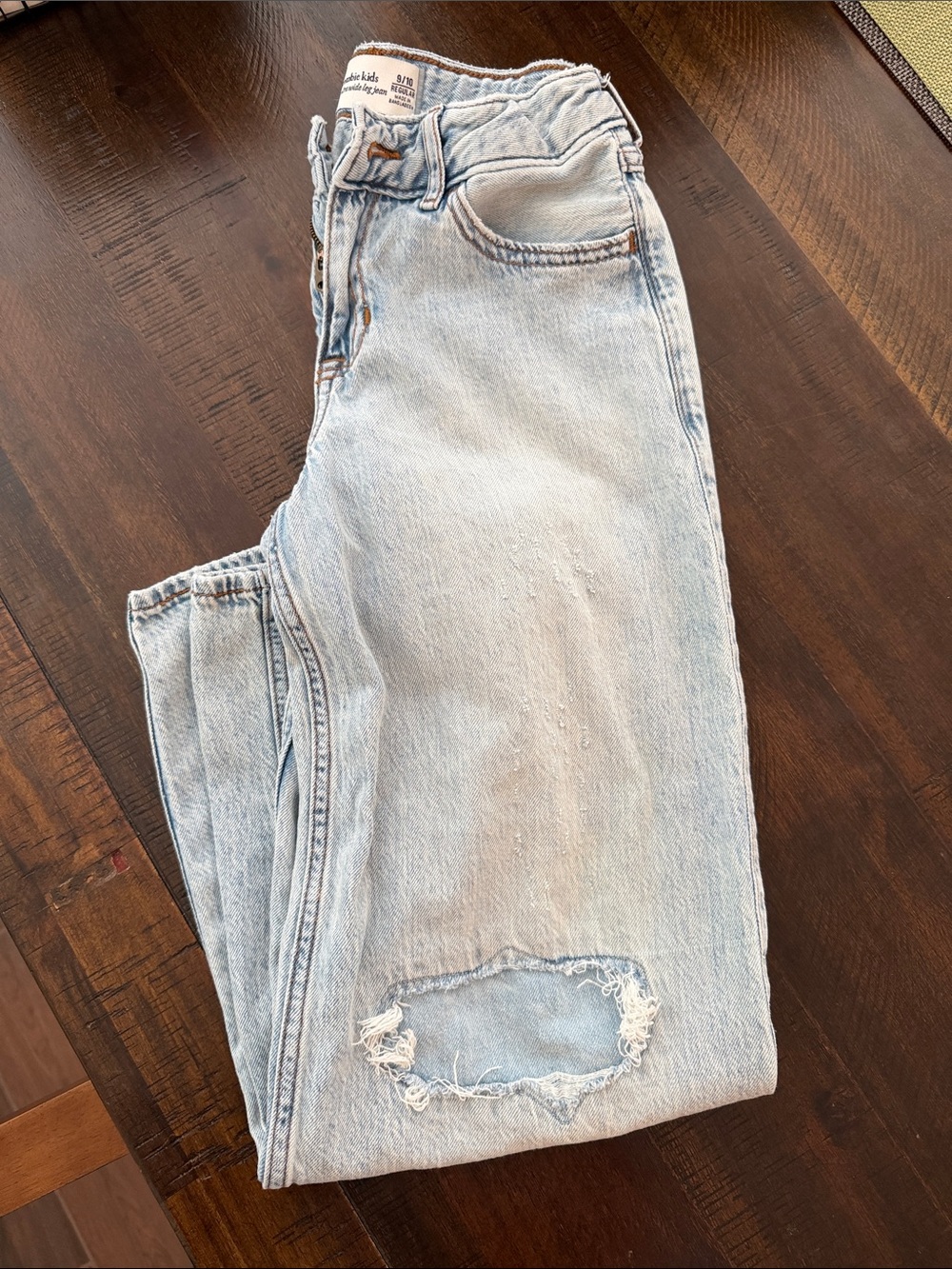 abercrombie kids light blue denim jeans